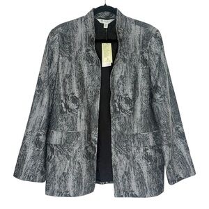 Austin Reed Blazer Jacket Size 16 Floral Tapestry Open Front Career Office NWT